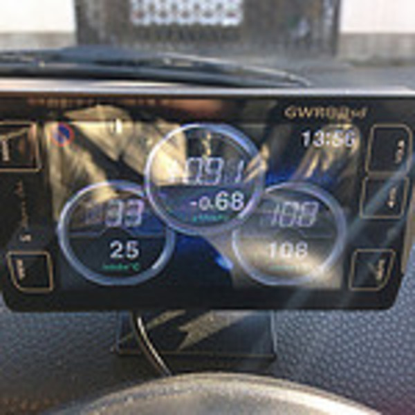 ユピテル レーダー探知機　水温計 GPSレーダー探知機とOBD2で追加メーター（水温・ブースト・吸気温度